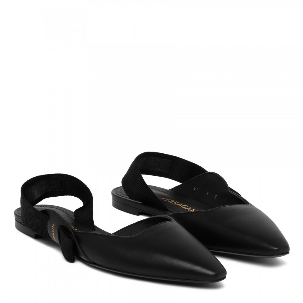 Vania black ballet flats Le Noir Unconventional Luxury