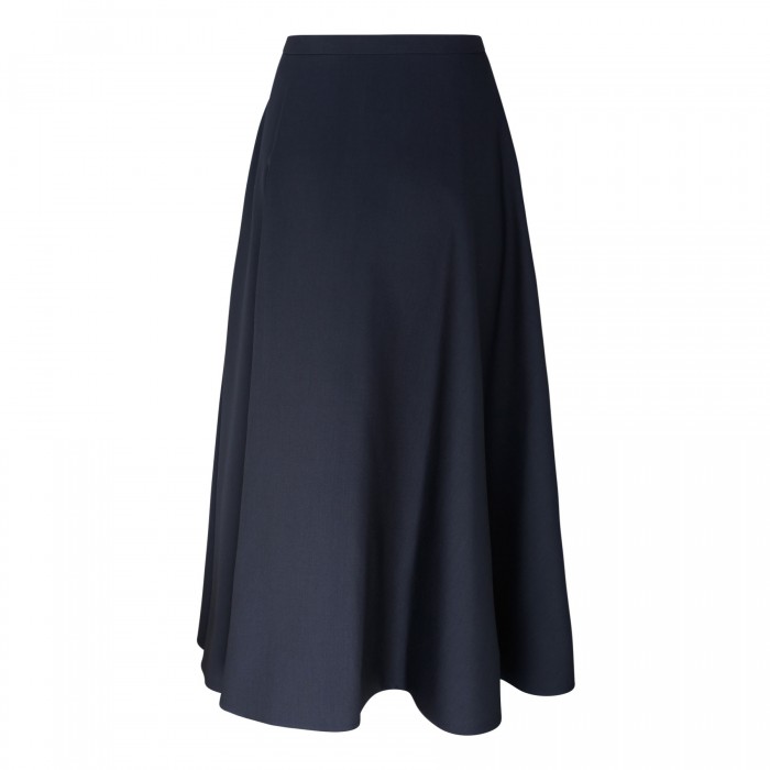 Navy crepe couture skirt