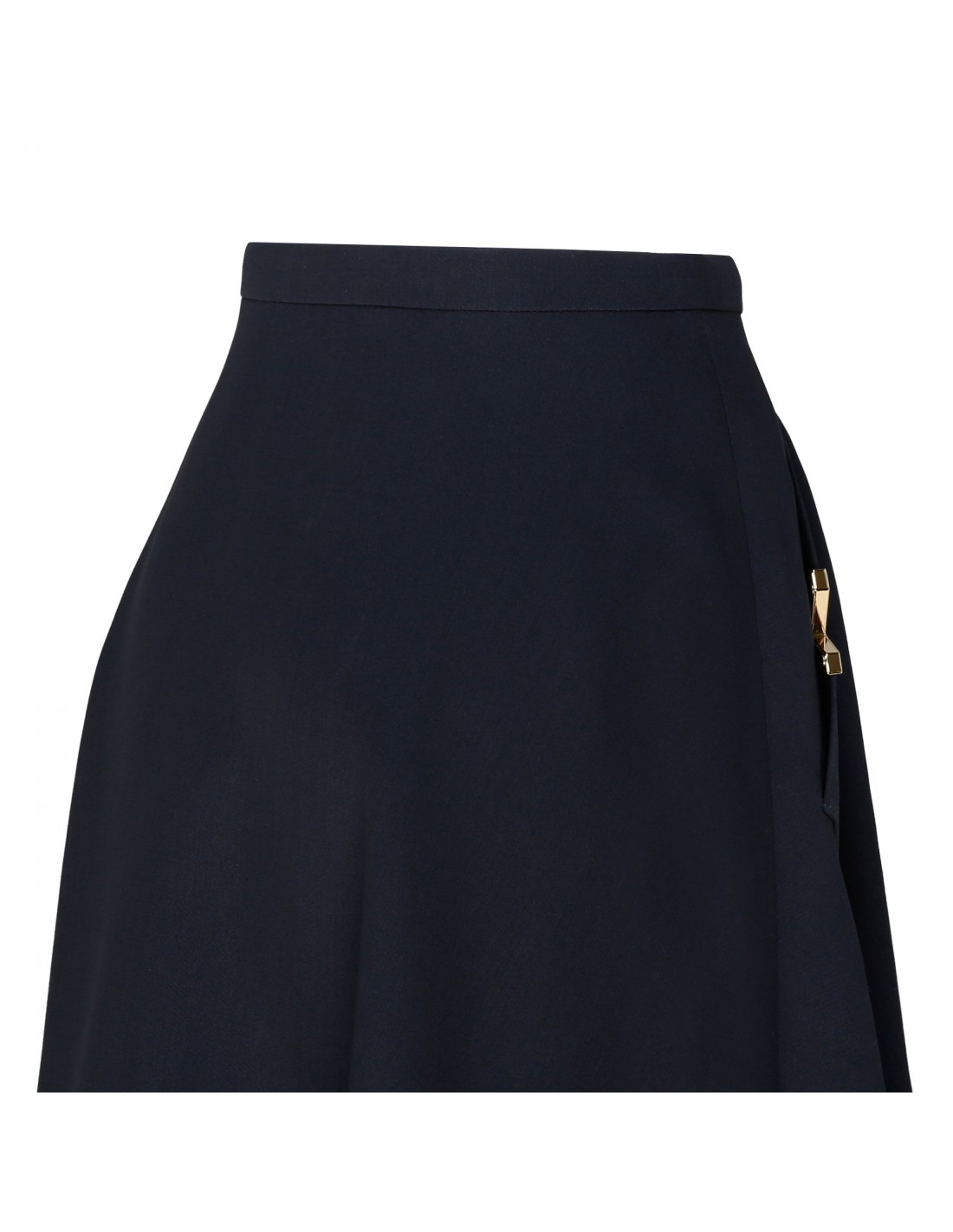 Navy crepe couture skirt