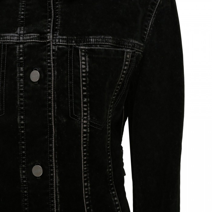 Black denim jacket