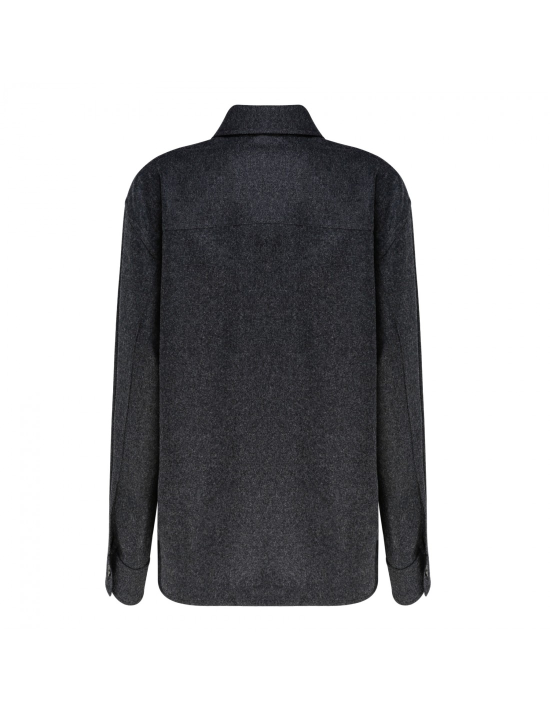 Gray knitted wool shirt