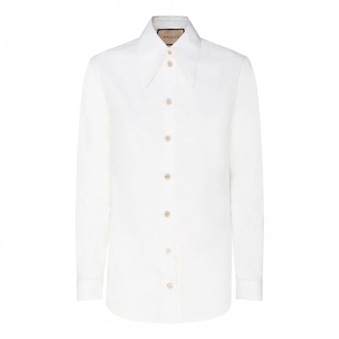 White cotton Oxford shirt