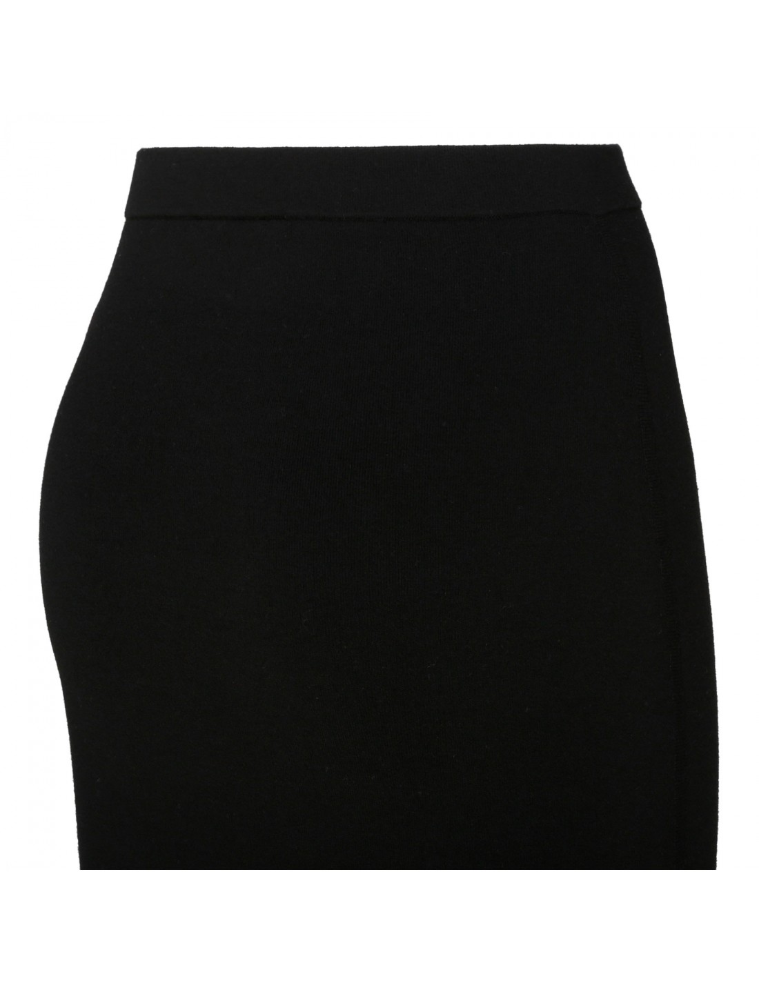 Black wool pencil skirt