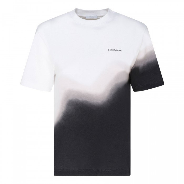 Tie-dye white and black T-shirt