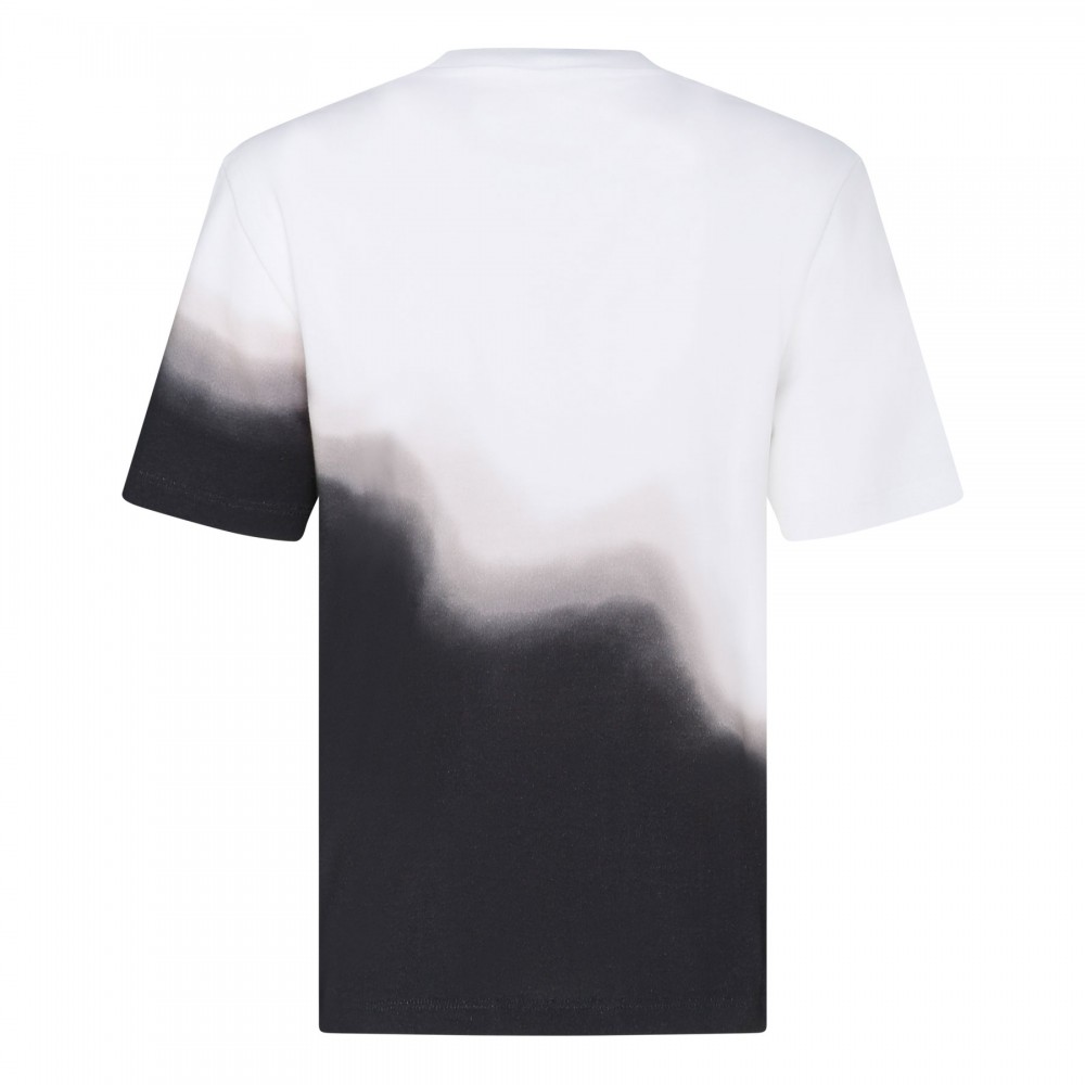 Tie-dye white and black T-shirt