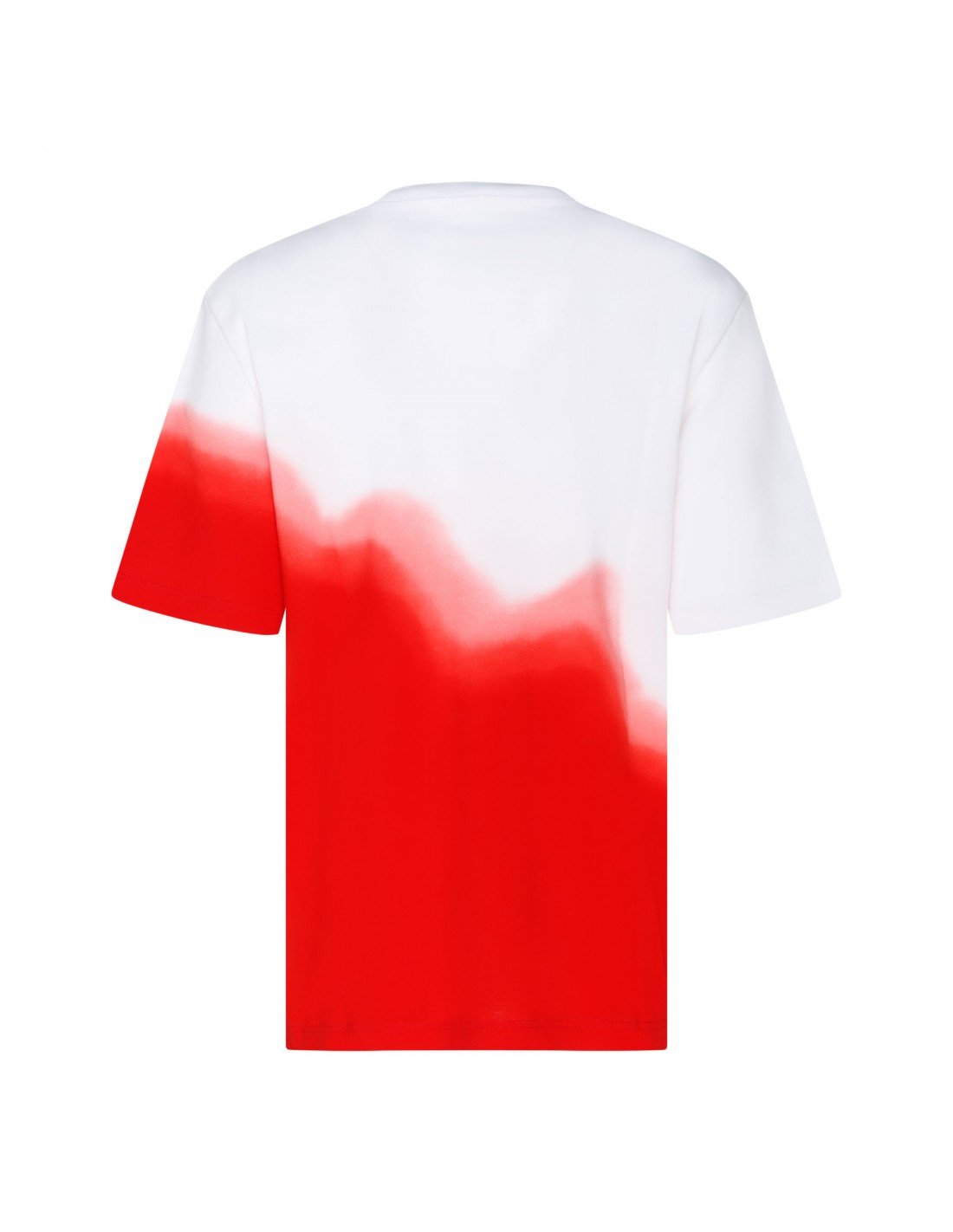 Tie-dye white and red T-shirt