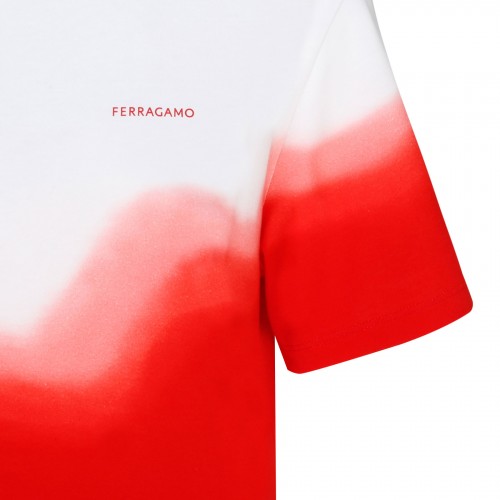 Tie-dye white and red T-shirt 2