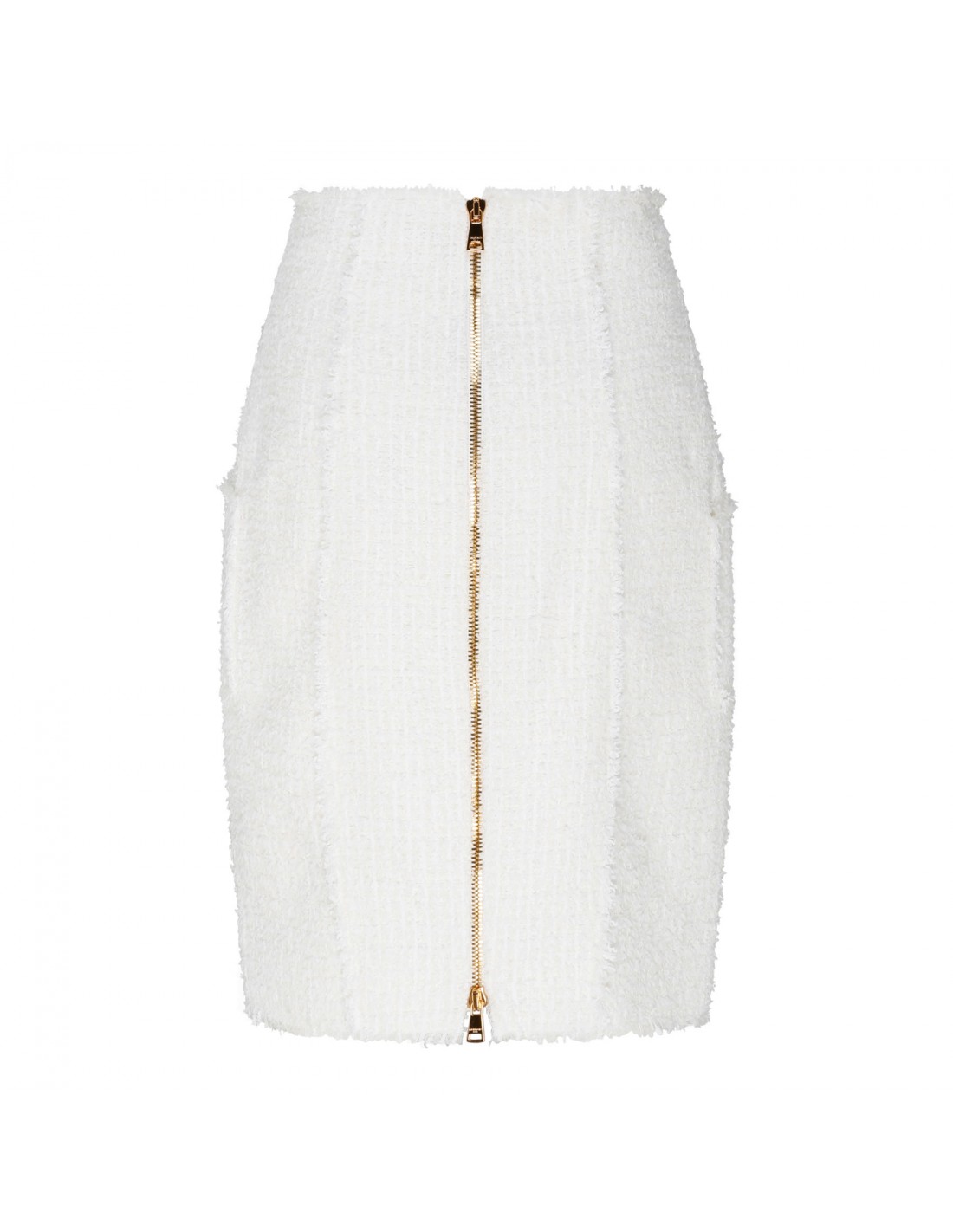 White tweed pencil skirt
