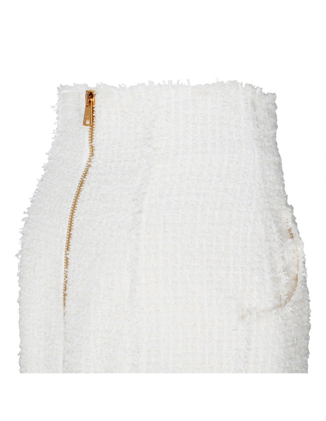White tweed pencil skirt