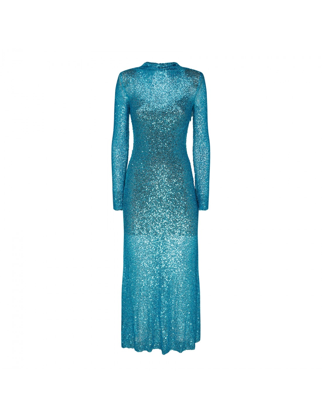 Blue beaded maxi dress