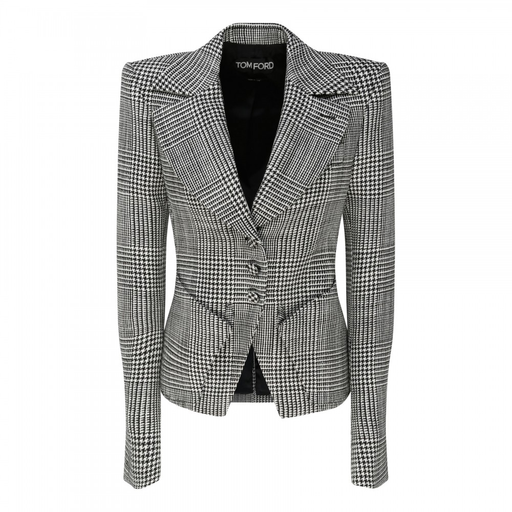 Prince of Wales single-breasted blazer
