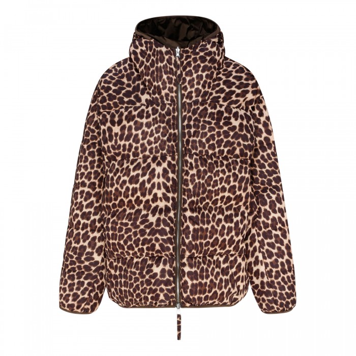 Leopard down jacket