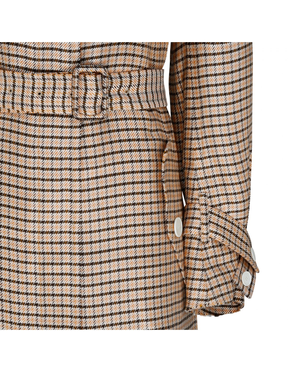 Houndstooth trench coat