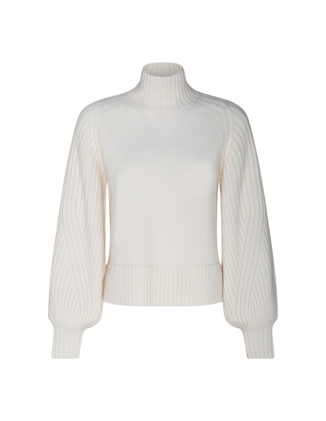 Ribbed knit cashmere-blend sweater