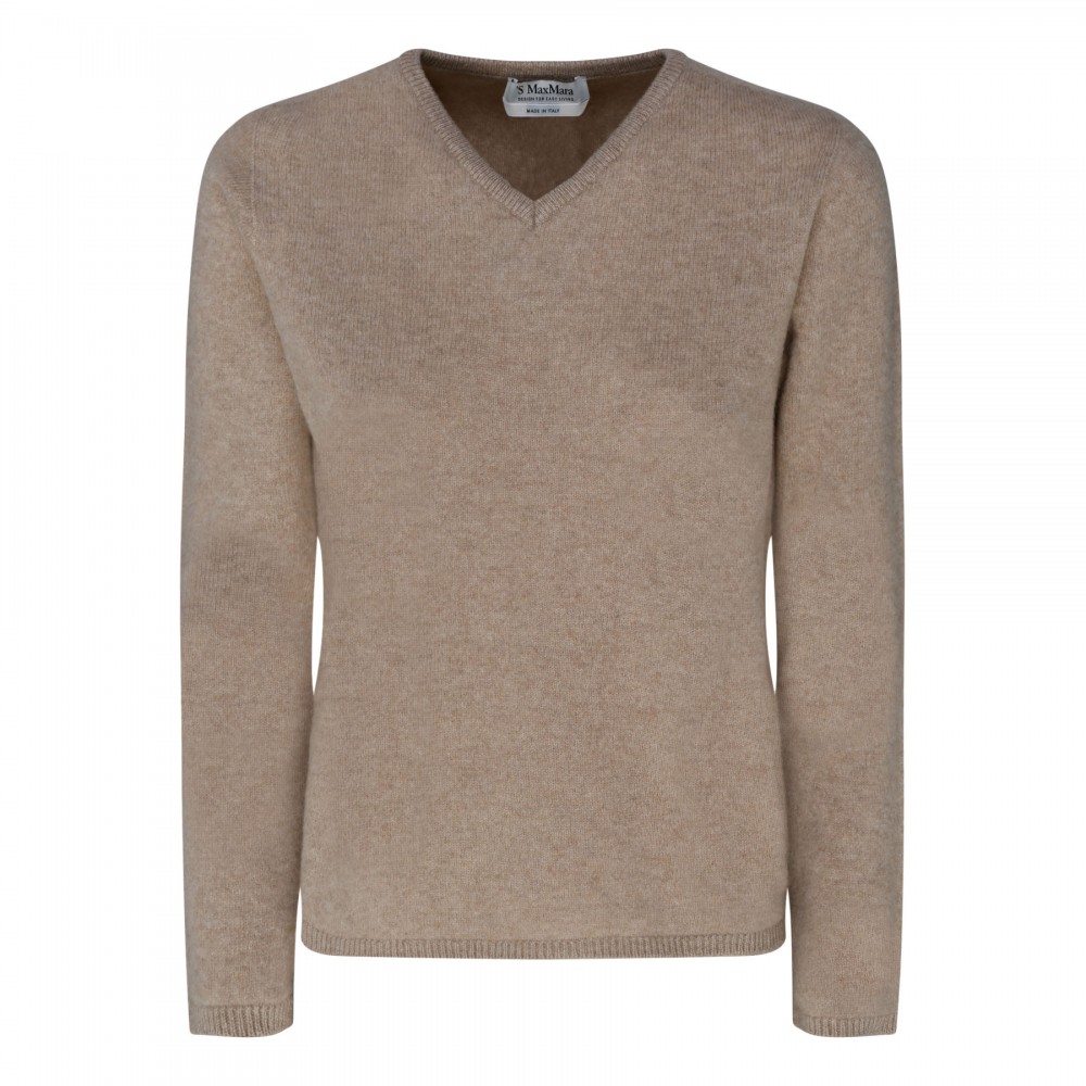 Honey-hue cashmere blend sweater