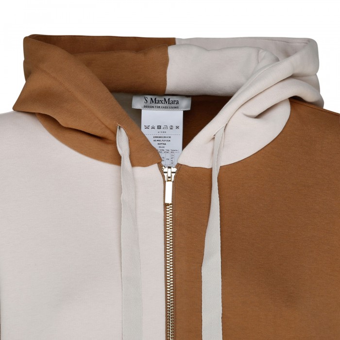 Innocuo camel and white hoodie