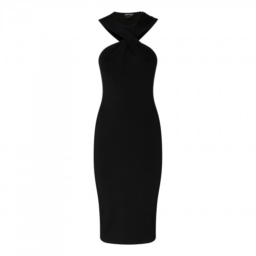 Halterneck knit dress