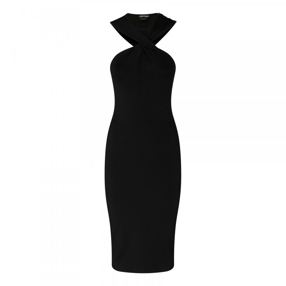 Halterneck knit dress