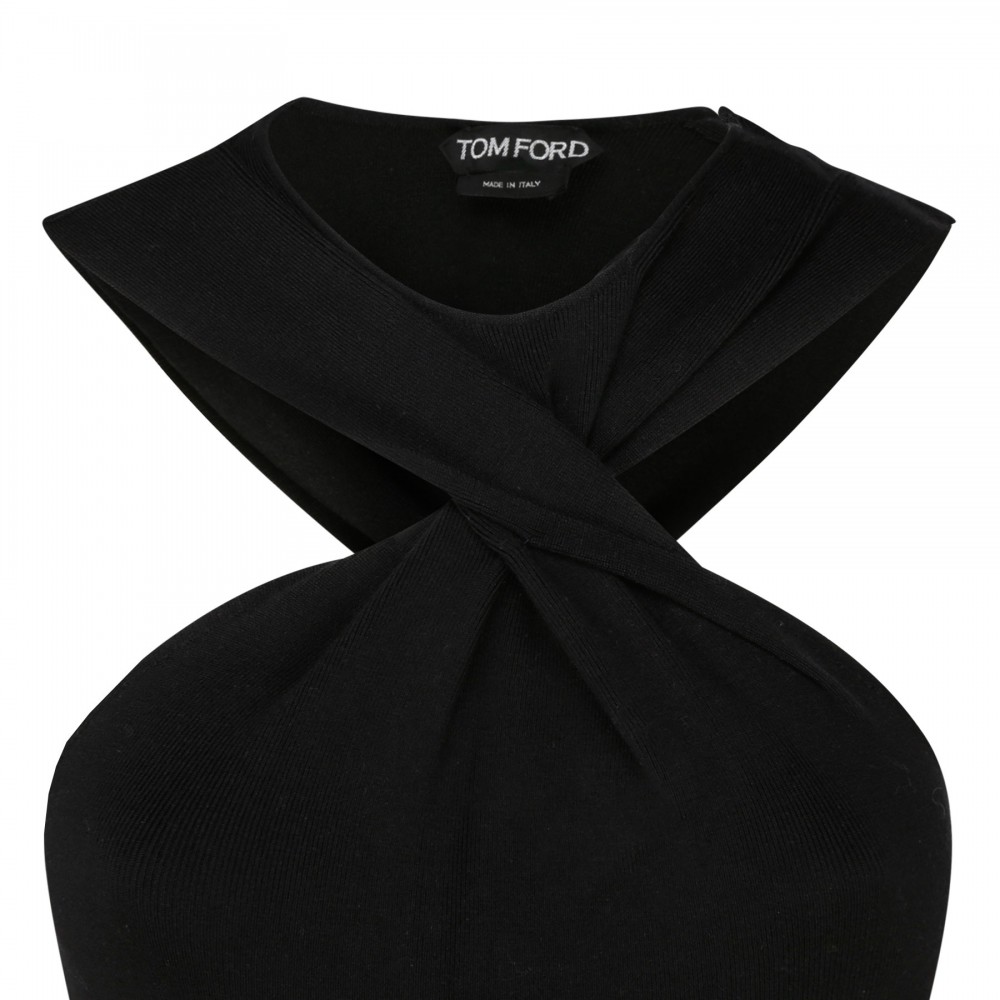 Halterneck knit dress