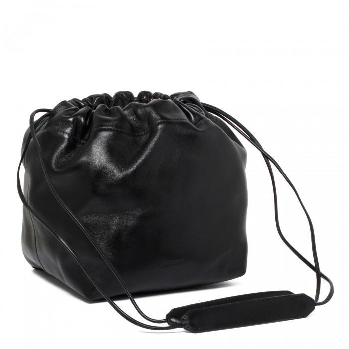 Black drawstring bag