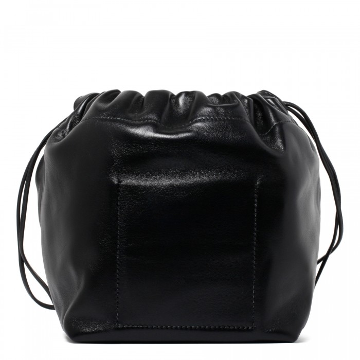 Black drawstring bag