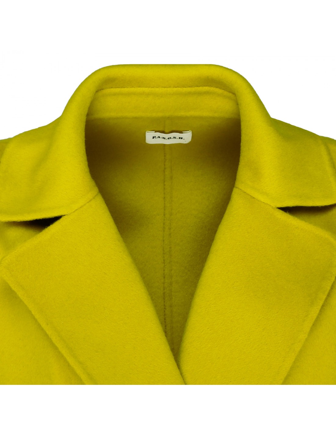 Acid green wool coat