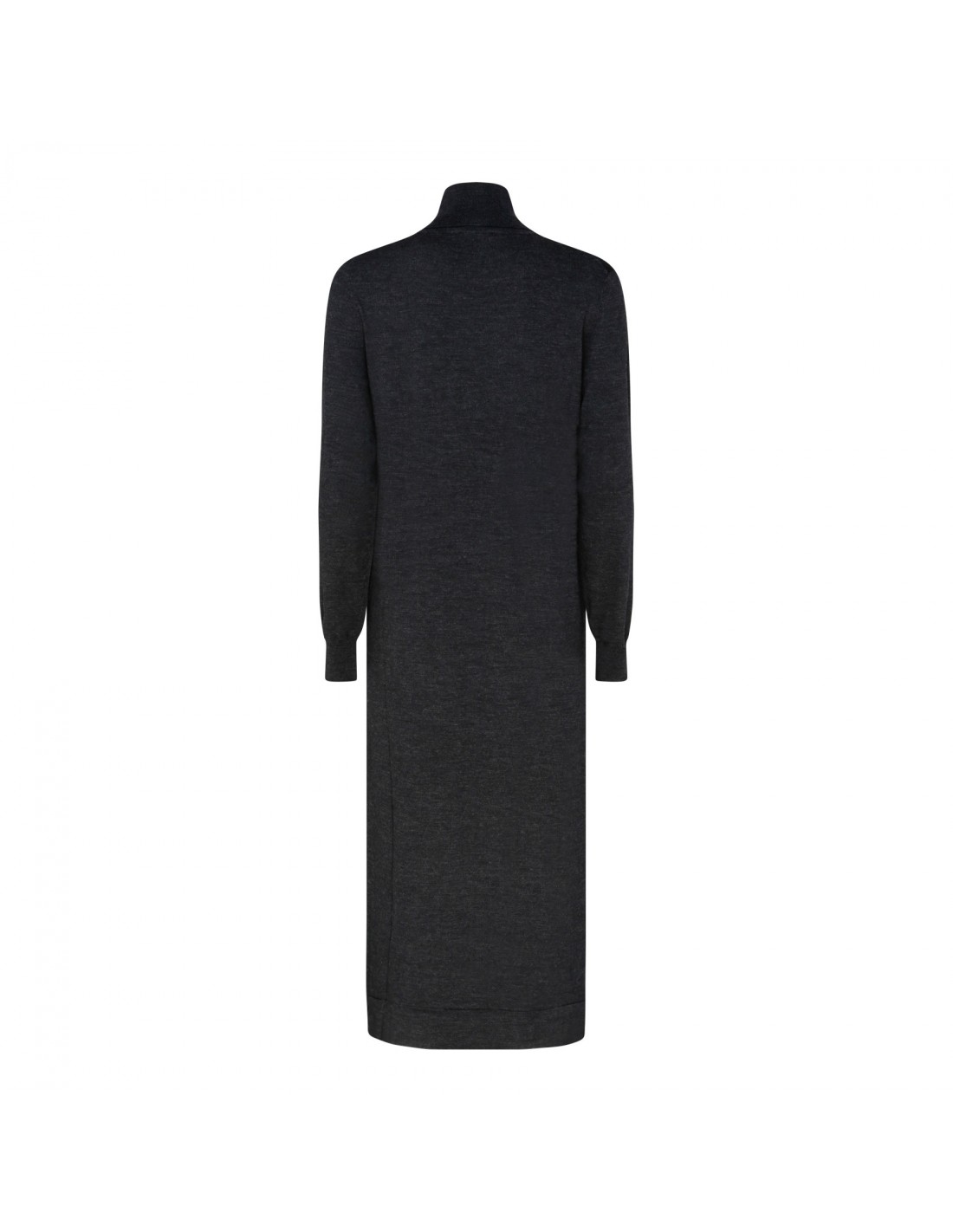 Dark gray knit wool blend dress