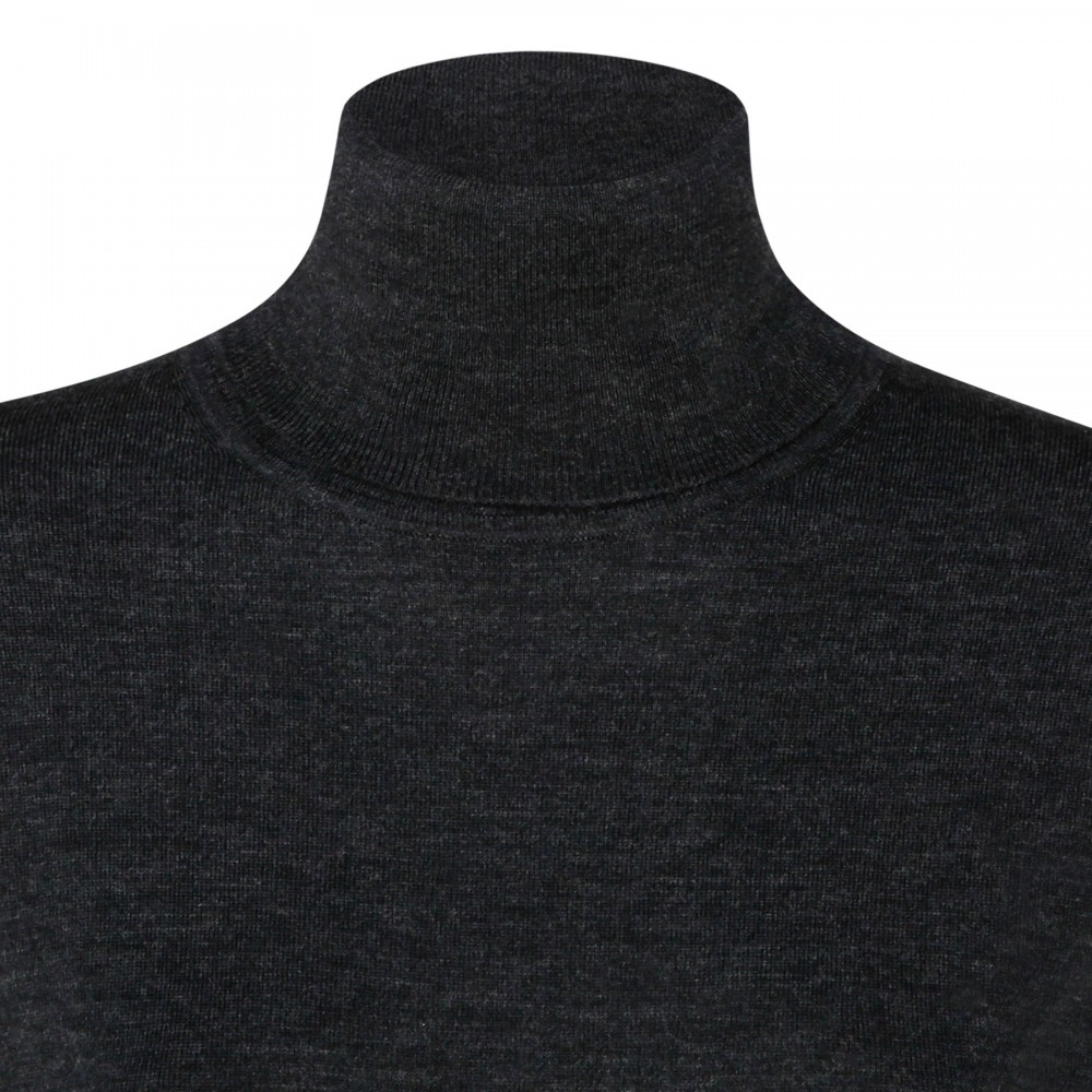 Dark gray knit wool blend dress