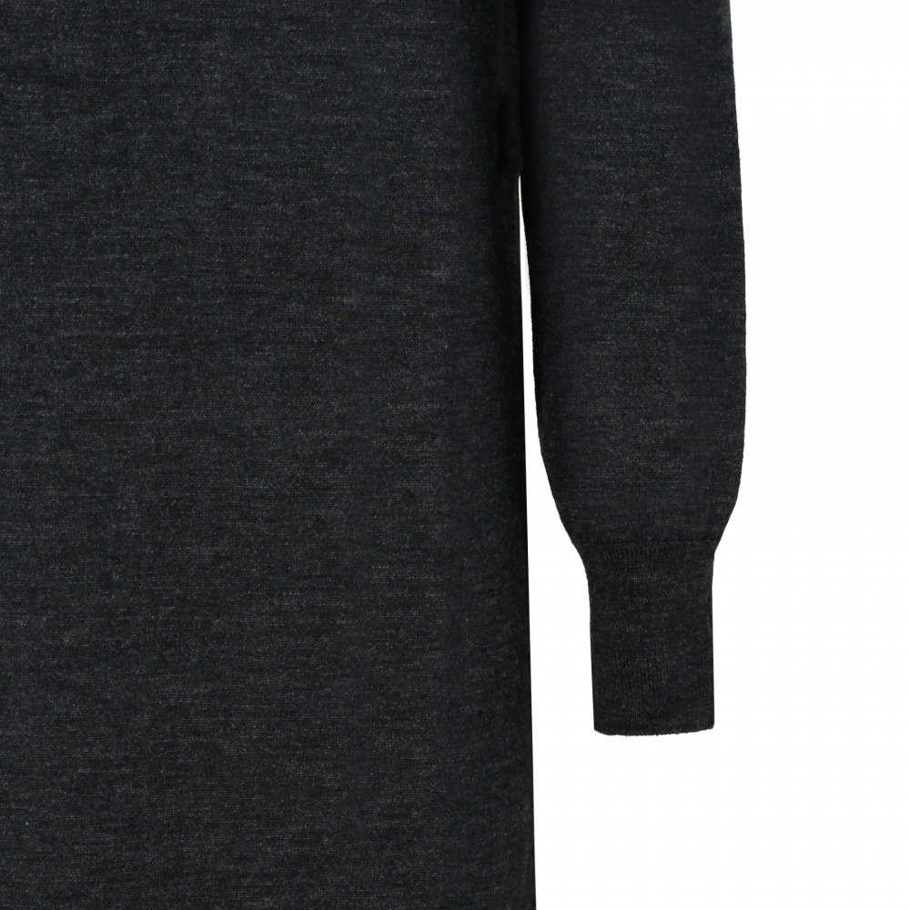 Dark gray knit wool blend dress