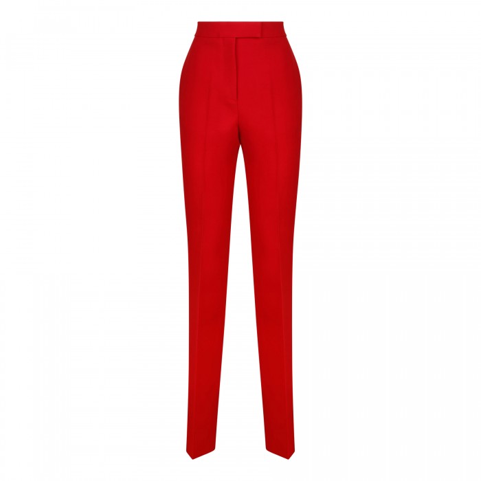 Red tailored pants