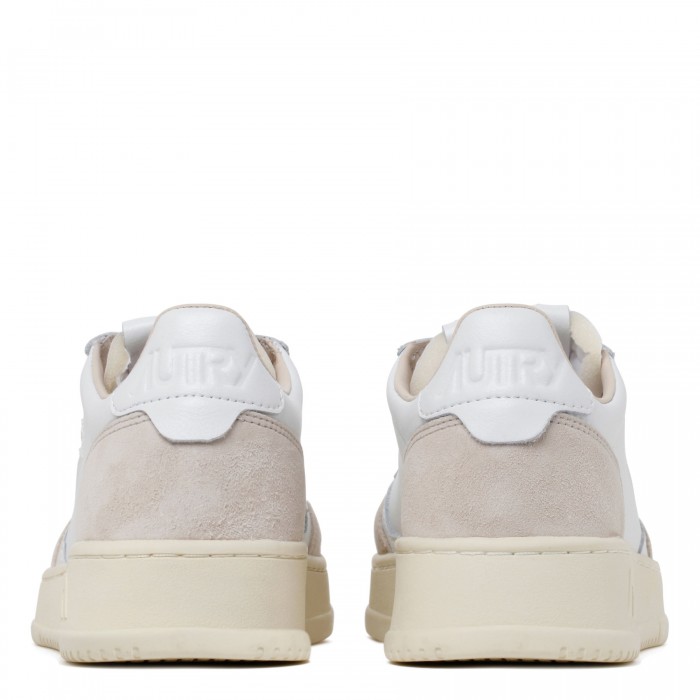 01 low suede and leather sneakers