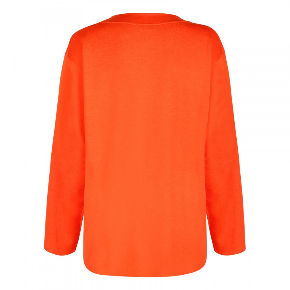 Orange merino wool sweater