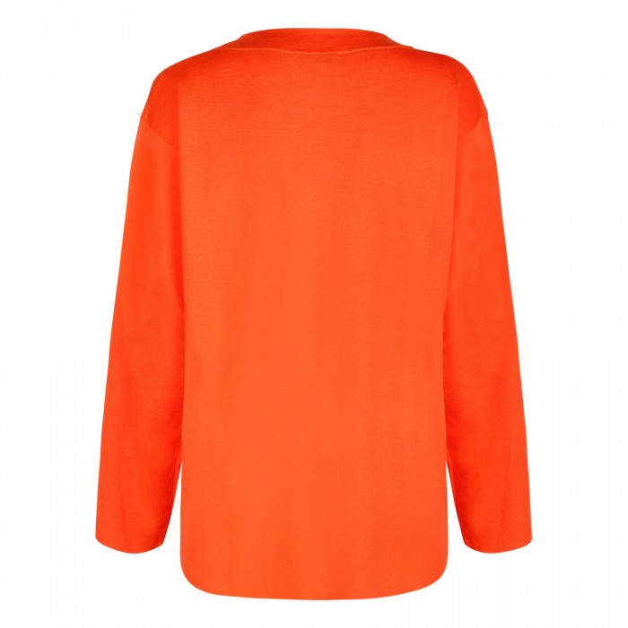 Orange merino wool sweater