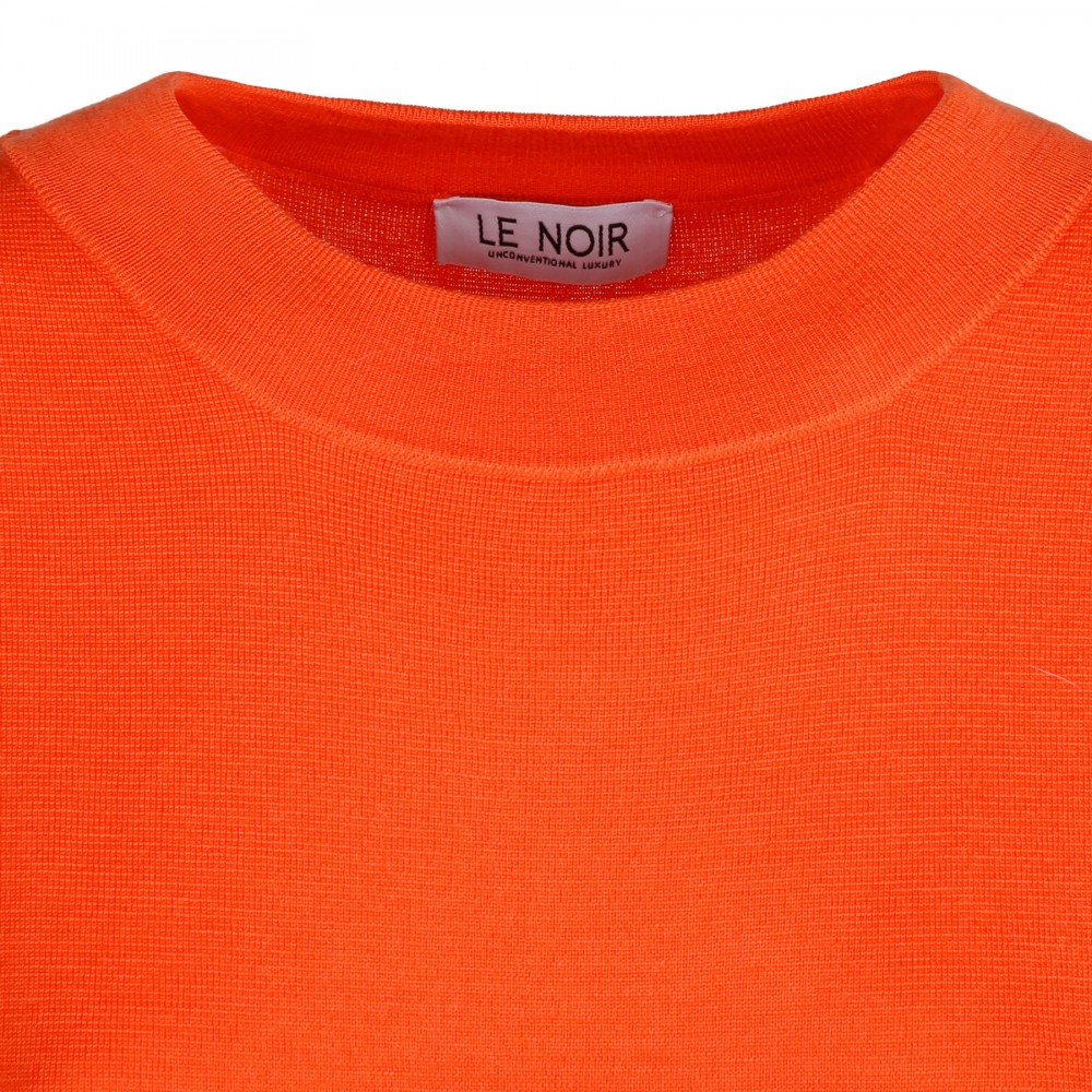 Orange merino wool sweater