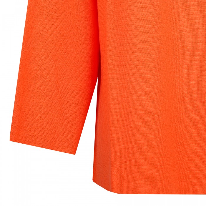 Orange merino wool sweater
