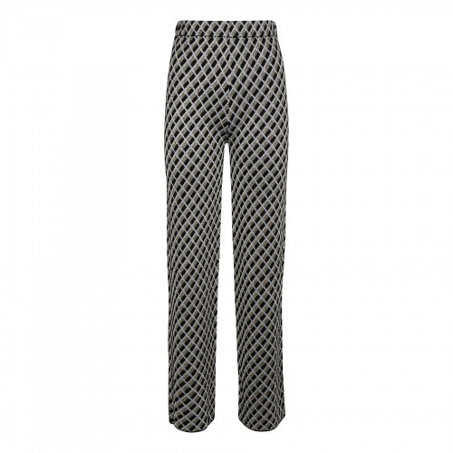 Black and gold jacquard pants