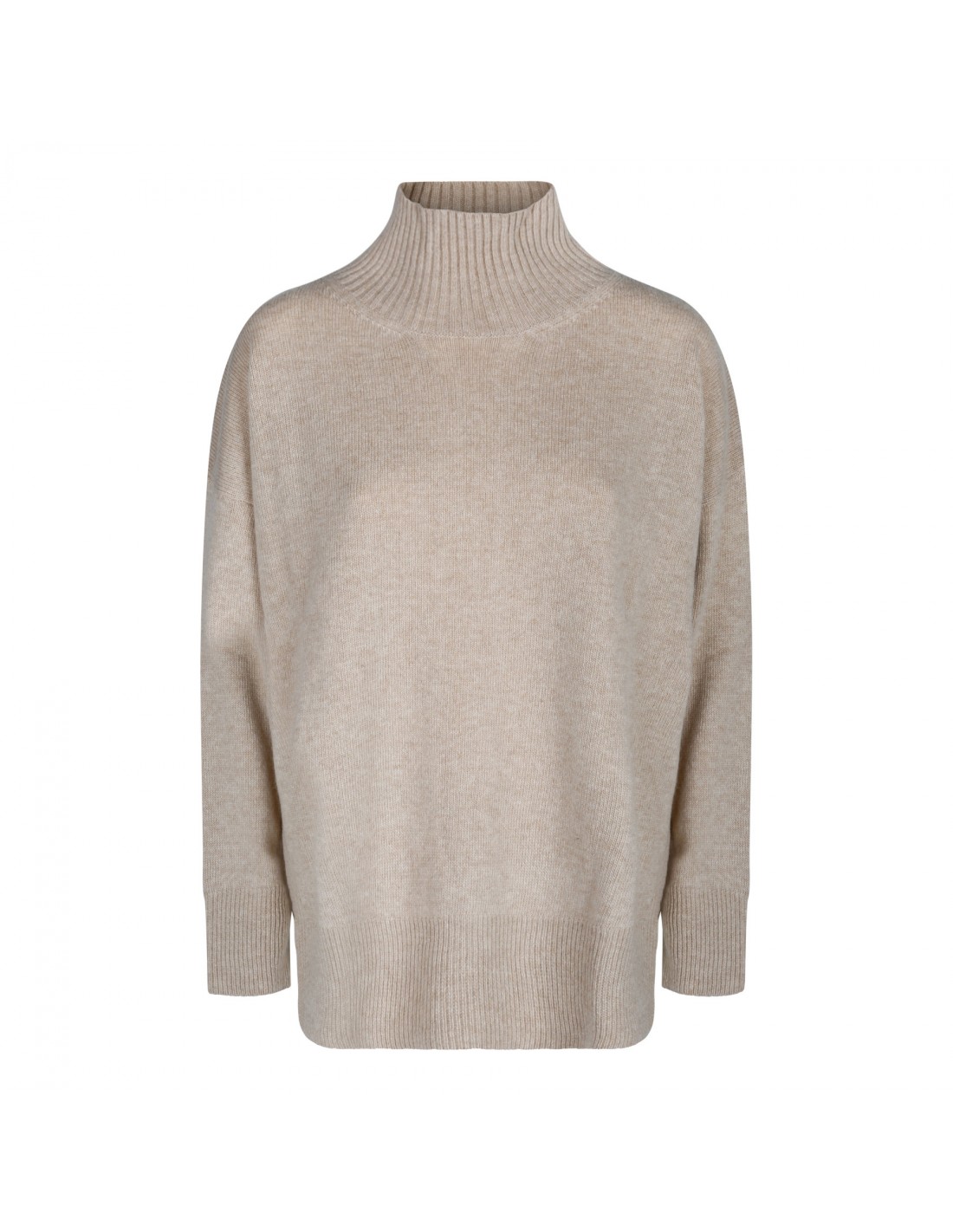 Light beige merino and cashmere blend sweater