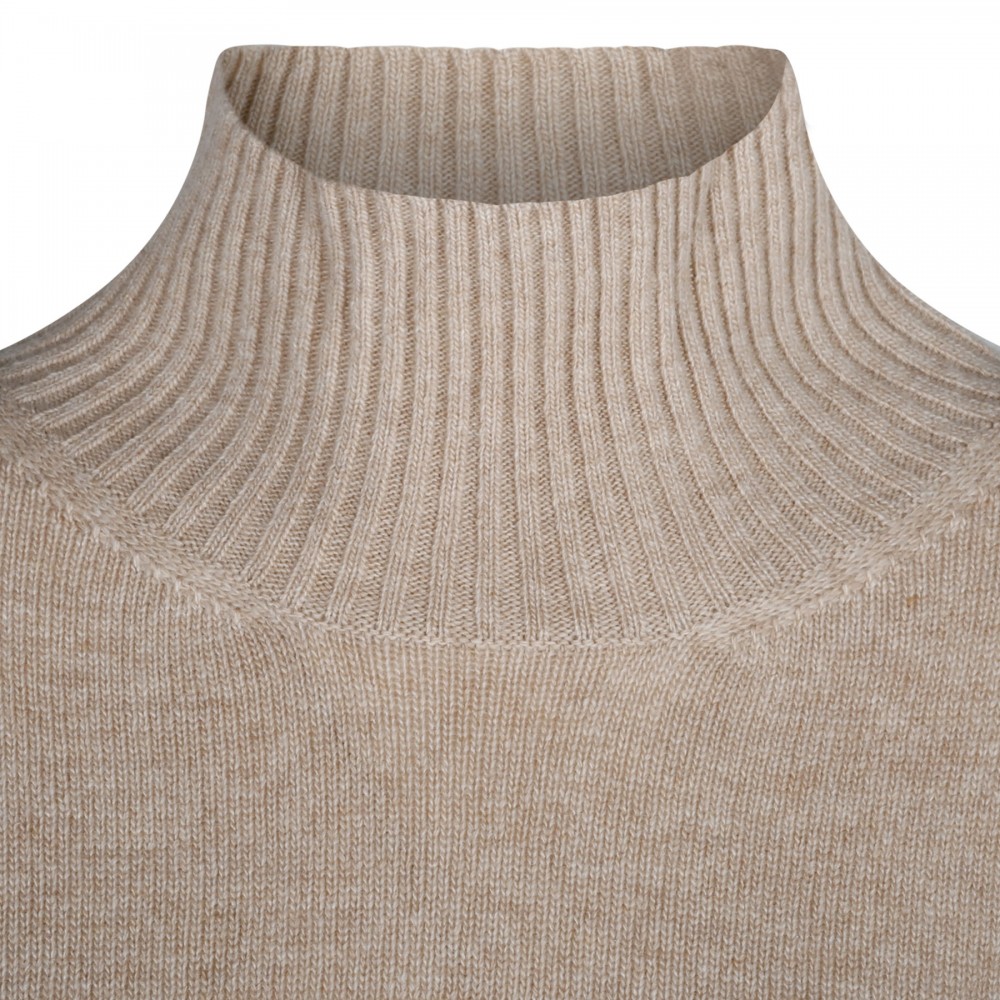 Light beige merino and cashmere blend...