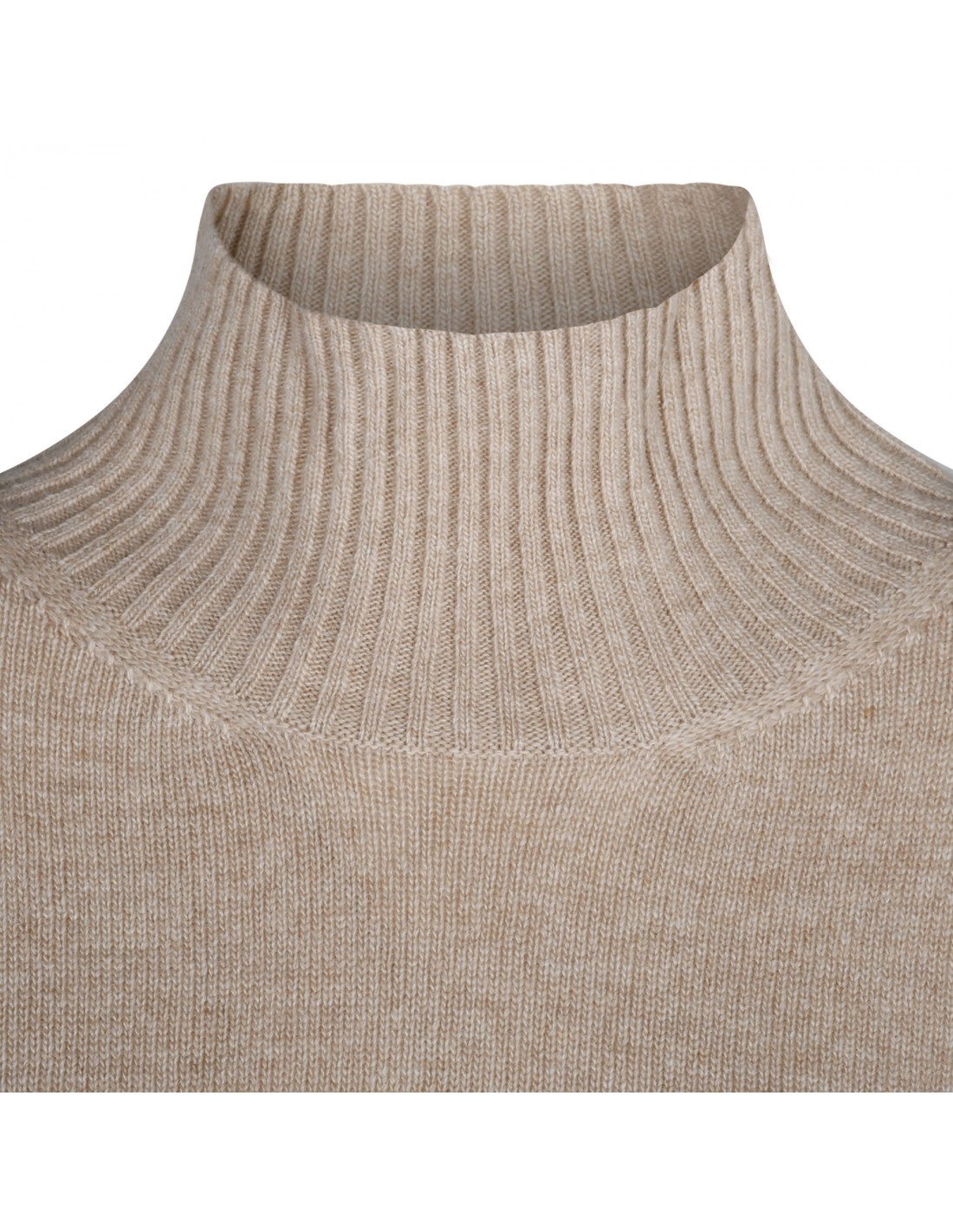 Light beige merino and cashmere blend sweater
