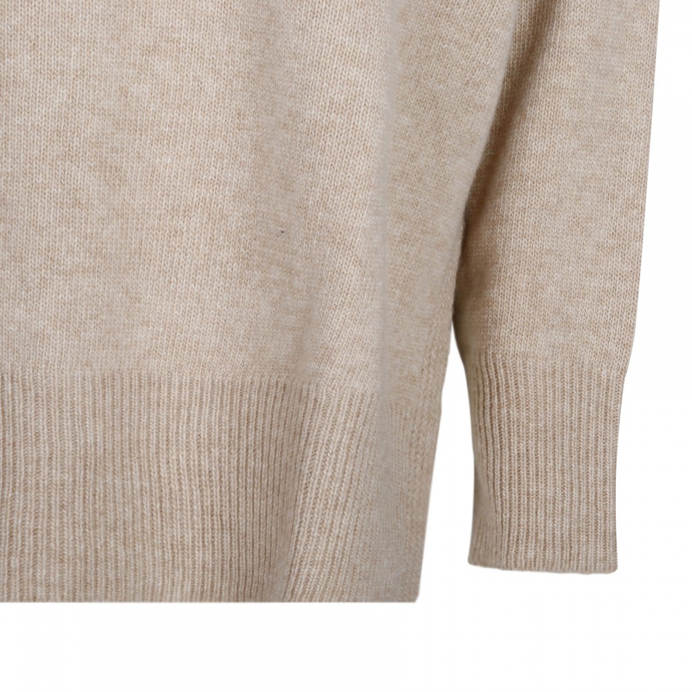 Light beige merino and cashmere blend...