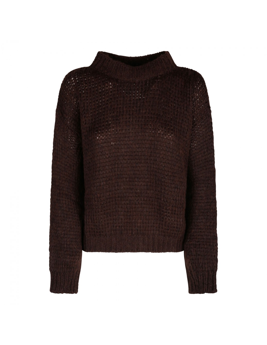 Dark brown alpaca blend sweater