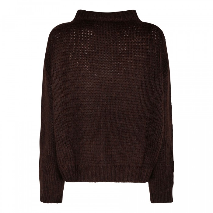 Dark brown alpaca blend sweater