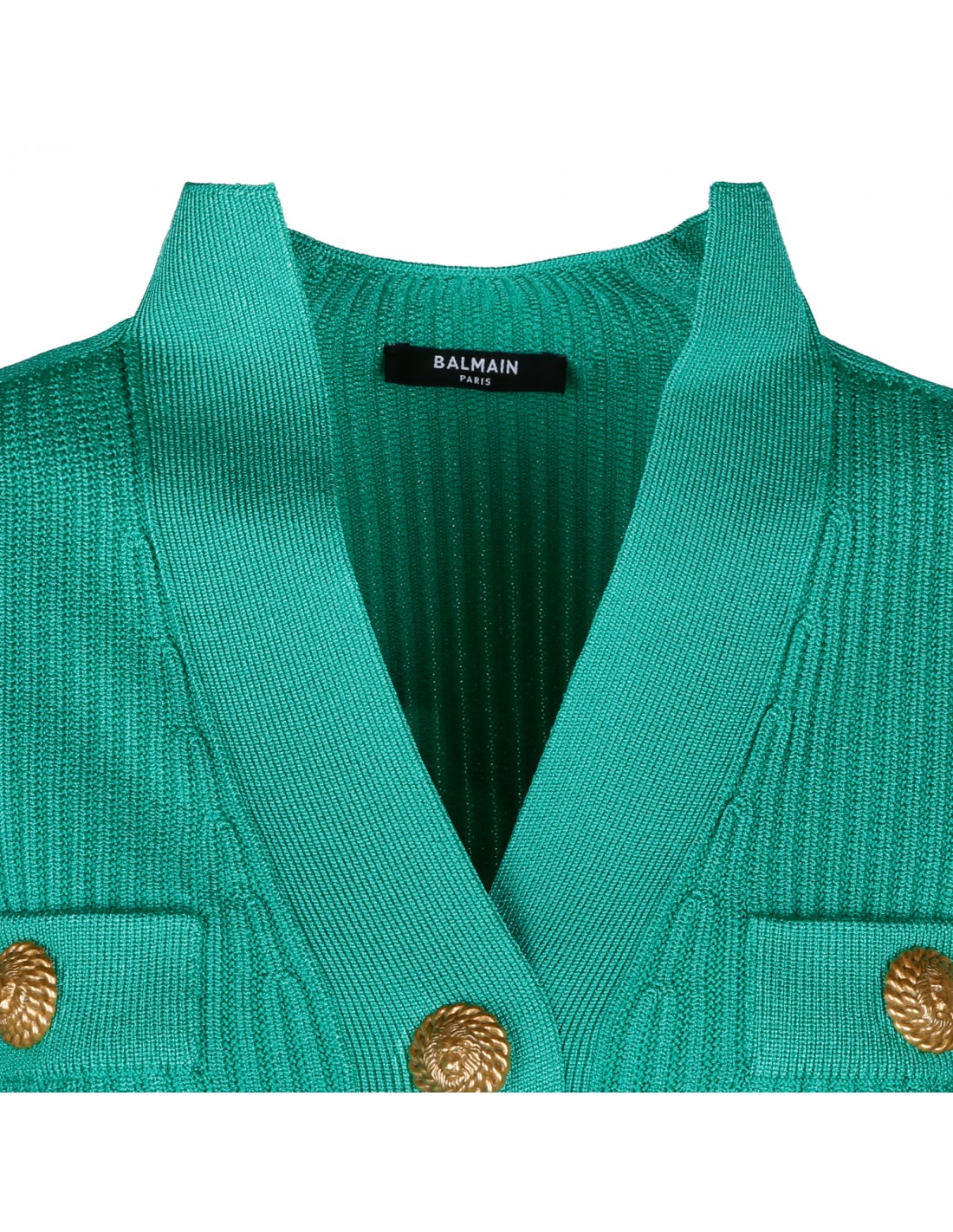 Jade green knitted cardigan