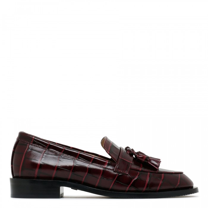 Sutton croc-embossed leather loafers