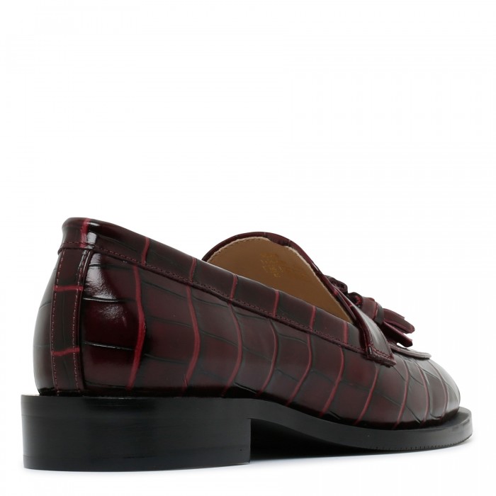 Sutton croc-embossed leather loafers