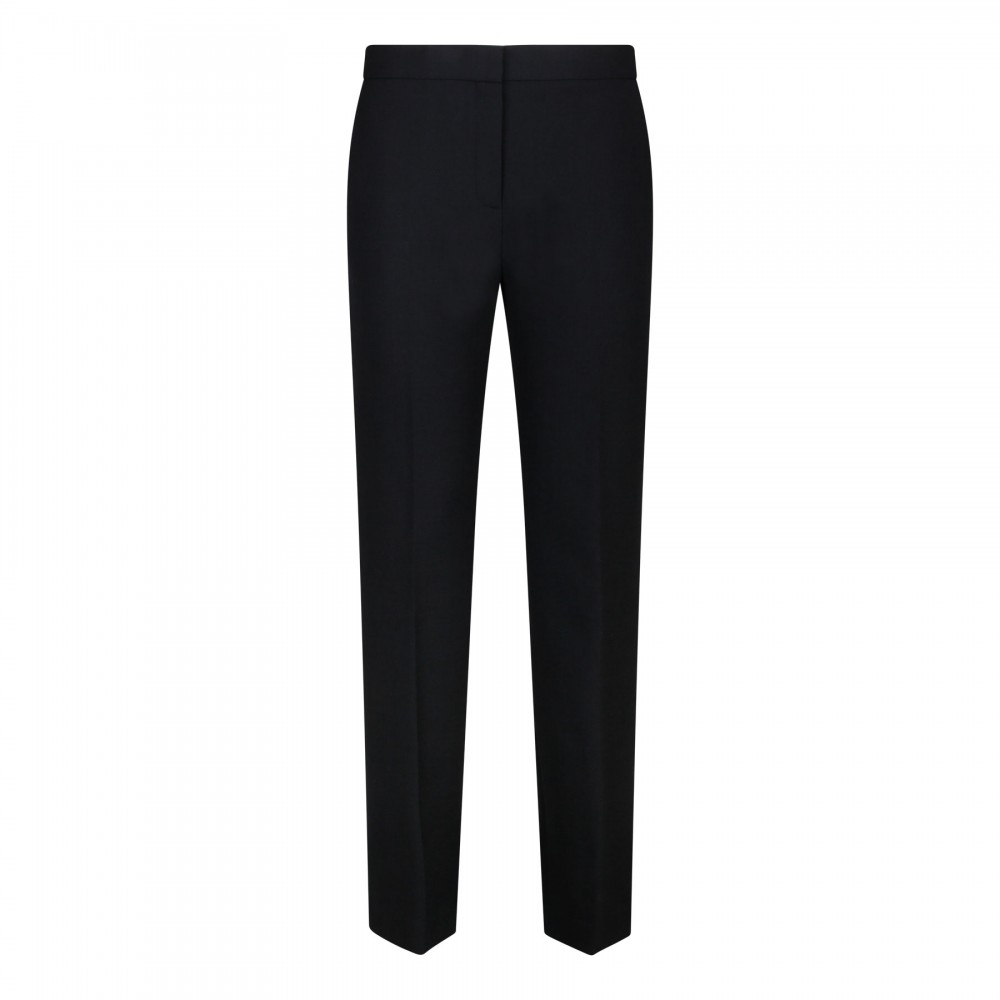Black slim-cut tailored pants