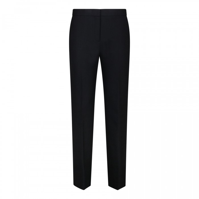 Black slim-cut tailored pants