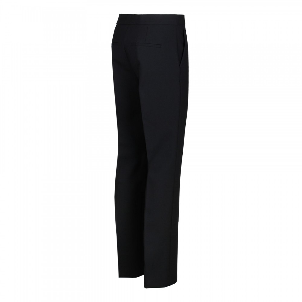 Black slim-cut tailored pants