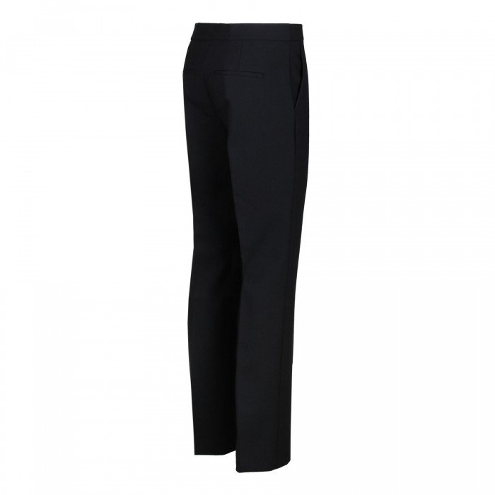 Black slim-cut tailored pants