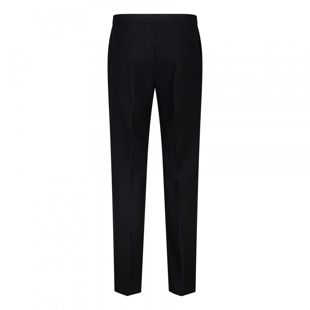 Black slim-cut tailored pants